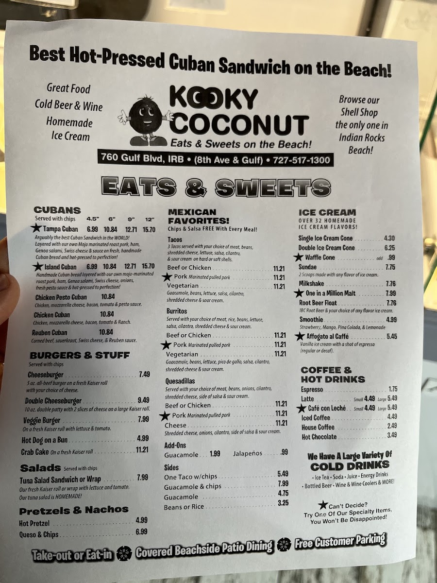 Kooky Coconut Menu - Image 2