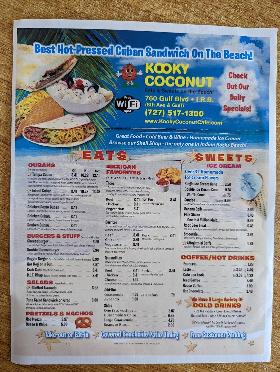 Kooky Coconut Menu - Image 6